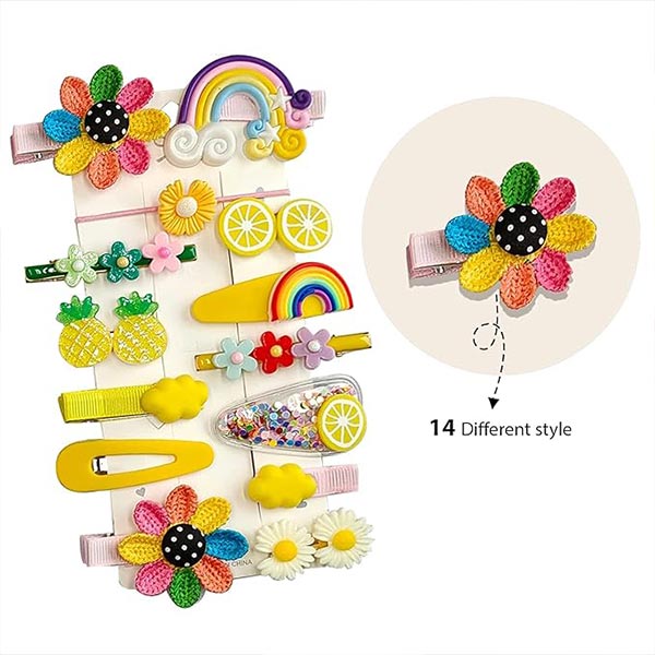 Colourful Hair Tie Clips
