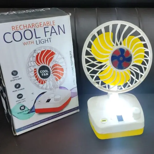 Rechargeable Cool Fan With Light