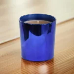 Blue Glass Jar Candle