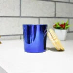 Blue Glass Jar Candle