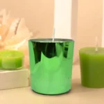 Green Glass Jar Candle