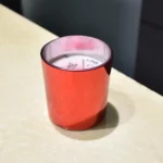 Red Glass Jar Candle