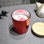 Red Glass Jar Candle